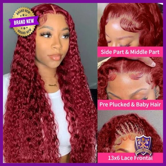 13x6 HD Lace Front Wig Human Hair Deep Wave Glueless Pre Plucked main image 4